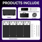 DJ Table Stand Portable booth, Foldable DJ Stand Booth, Adjustable DJ Facade Booth, Easy to Assemble, Stylish, Convenient to Store and Transpor (Truss 40x25x45)