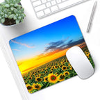 Mouse Pad, Beautiful Sunset Sunflower Mouse Pads for Desk, 9.5" x 7.9" Non-Slip Rubber Base Computer Mousepad with Women, Portable Square Design for Wireless Mouse and Pad Laptop Office & Travel