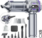 Car Vacuum Portable Cordless, 18000pa Mini Vacuum Cleaner, 4 in 1 Handheld Vacuum Cordless Rechargeable, 120W High Power Hand Held Vacuum Cleaner With LED Light Multi-nozzles for Car Home Office Pet