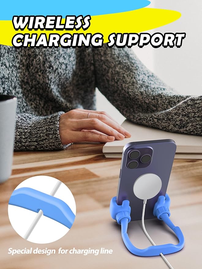 Gifts for Teens Boys Kids Men Adults Cell Phone Stand: Flexible Thumbs Up Lazy Cellphone Holder for Desk Funny Birthday Gifts for Women Mom Teenager Tween Cool Gadget Ideas Christmas Stocking Stuffers