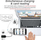 SD/Micro SD Card Reader for iPhone/ipad/Android/Mac/Computer/Camera,Portable Memory Card Reader 4 in 1 Micro SD Card Adapter&Trail Camera Viewer Compatible for TF and SD Card