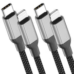 2ft USB C to Lightning Cable 2Pack,[Apple MFi Certified] Power Delivery USB C iPhone Charger Fast Charging, 2 foot Nylon Braided Type C to Lightning Cord for iPhone 14 13 12 11 Pro Max XR XS 8 SE iPad