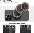 BENKS ArmorPop Magnetic Phone Grip & Stand for MagSafe, 360° Rotation Adjustable Phone Ring Holder for iPhone 17/16/15/14/13/12 Series, Durable Kevlar Design