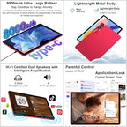 Android 14 Tablet 11 Inch Tablets, 24GB RAM 256GB ROM(1TB Expand), Octa-Core Tablets with 8000 mAh Battery, 5G WiFi, Bluetooth 5.0, Android Tablet 5MP+13MP Dual Camera, IPS Touch Screen, GPS Tab-Red