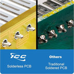 ICC Voice Patch Panel, UL Listed, Rackmount 6P6C 24 Port 1U 19-Inch Telephone Network Patch Panel with Rear UTP USOC Wiring 110 IDC Terminal Blocks for PBX and Business Phone Systems, Black