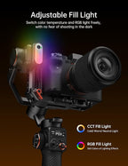 hohem iSteady MT2 Kit Gimbal Stabilizer for Camera, 3-Axis Gimbal for Mirrorless/Pocket/Action Camera/Smartphone, AI Tracker, Magnetic Fill Light Stabilizer, Available for Canon/Nikon/Sony