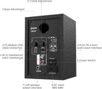 OHAYO 60W Computer Speakers for Music and Gaming, Active Bluetooth 5.3, Stereo 2.0 Speakers for Desktop PC or Laptop, 3.5mm Aux RCA Input, USB-Powered, 1 Pair, Black