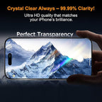 OneFish Screen Protector for iphone Pro Max 16, Airbag Edge Protection, HD Clarity Tempered Glass Film with Installation Frame, 9H Glass Scratch Resistant, Easy Installation, 2Pack.