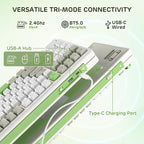 RK ROYAL KLUDGE L98 Wireless Mechanical Keyboard w/Left-Handed Southpaw Design Numpad & Hot Swappable Knob, Tri-Mode 95% Keyboard BT/2.4G/USB-C, Pro Software, Gasket Mount, Massive 8000mAh Battery