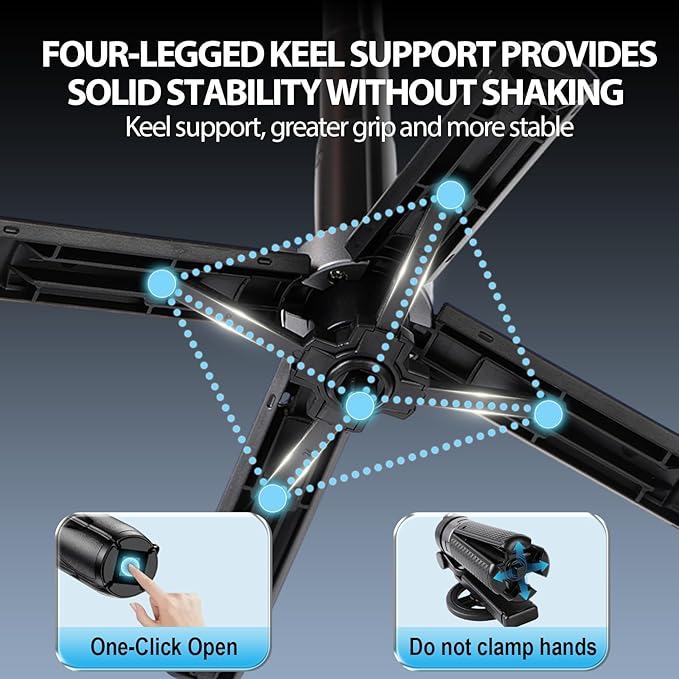 2025 New 4 in 1 Multifunctional Magnetic Selfie Stick, 360° Rotation Phone Tripod with Remote Control, Portable Extendable Mag Tripod, Universal Mobile Phone Holder for Travel Vlog(Black)