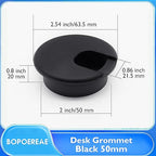 Desk Grommet 2" (50 mm), Desk Cord Hole Cover, Cable Grommet ABS Plastic, Desk Hole Grommet for Office and Home Table Cable, Detachable Cable Cord Organizer (Light Grey 4 Pcs)