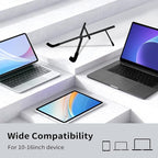 Protable Laptop Stand for Desk,Foldable Laptop Riser Holder,Ventilated Cooling Notebook Mount Computer Stand for 10-15.6” Laptops,Tablets，Aluminum (Black)