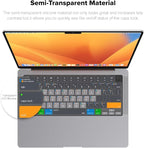 JCPal MacOS Shortcut Guide Keyboard Cover for Apple MacBook Pro 14 inch and MacBook Pro 16 inch (M1-M4 Models) and MacBook Air 13 inch and MacBook Air 15 inch (M2-M4 Models) (US-Layout)