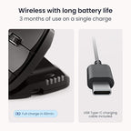 Contour Unimouse Ergonomic Vertical Mouse – Adjustable 35°-70° Angle, Customizable Thumb Rest, Rechargeable Battery with Long Life, 6 Programmable Buttons, Ideal for All Day Comfort and Pain Relief 