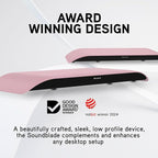 BlueAnt Soundblade Under Monitor Soundbar, Powerful 120 watt, 2.1 Channel USB-C, Bluetooth 5.3 Desktop Speaker for PC, Mac for Streaming Content, Music and Gaming. (Pink)