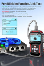 NF-8209S Network Cable Tester, RJ45 Ethernet Tester for POE/Cat5/Cat7/Cat6a/Cat6/Cat5e, Wire Mapper, Length, Open/Short, Wire Fault Locator, Ethernet LAN Network Toner Tool