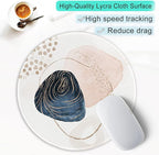 ITNRSIIET Round Mouse Pad with Stitched Edge Premium-Textured Waterproof Non-Slip Rubber Base Desktop Protection Mat Diameter 8.7 inches, Aesthetic Boho