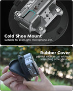 4.5" Suction Cup Camera Mount – Car, Windshield & Dash Cam Mount with Cold Shoe, NATO Rail, 1/4"-20 & 3/8-16 Threads (4.5“)