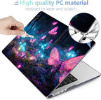 MEEgoodo Case for MacBook Air M4/M3/M2 13.6 inch 2025 2024 2022, Fit Model A3240 A3113 A2681, Compatible with MacBook Air 13 inch, Laptop Hard Shell Case with Keyboard Cover, Fantasy Forest