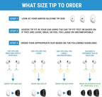 Comply Memory Foam Replacement Earbud Tips for Apple AirPods Pro 1 & 2 | Ultimate Comfort, Secure Fit, Superior Noise Isolation | Anti Slip, Prevent From Falling Out | Black (S/M/L) (3 Pairs)