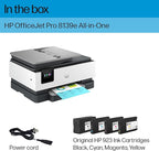 HP OfficeJet Pro 8139e Wireless All-in-One Color Inkjet Printer, Print, scan, Copy, fax, ADF, Duplex Printing Best-for-Home Office, 1 Year Instant Ink Trial Included
