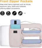 MOSISO 360 Protective Laptop Case 13.3 inch, 13-13.3 inch Laptop Sleeve Compatible with MacBook Air/Pro 13 / Pro 14, HP Dell ASUS Lenovo, Side Open Bag with 2 Raised&1 Flapover Pockets, Stone Gray