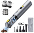 AUXITO Car Vacuum Cleaner - Portable Handheld Vacuum Cleaner 14000Pa Suction Power, Blow & Suction 2 in 1 Mini Vacuum Cleaner Hand Held Vacuum for Car, Home, Pet, Office (Silver)