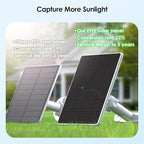 6W Solar Panel for Ring Spotlight Cam Battery & Stick Up Cam Battery, High-Efficiency Solar Charger with 360° Adjustable Retractable Bracket & 10ft Cable (3 Pack)
