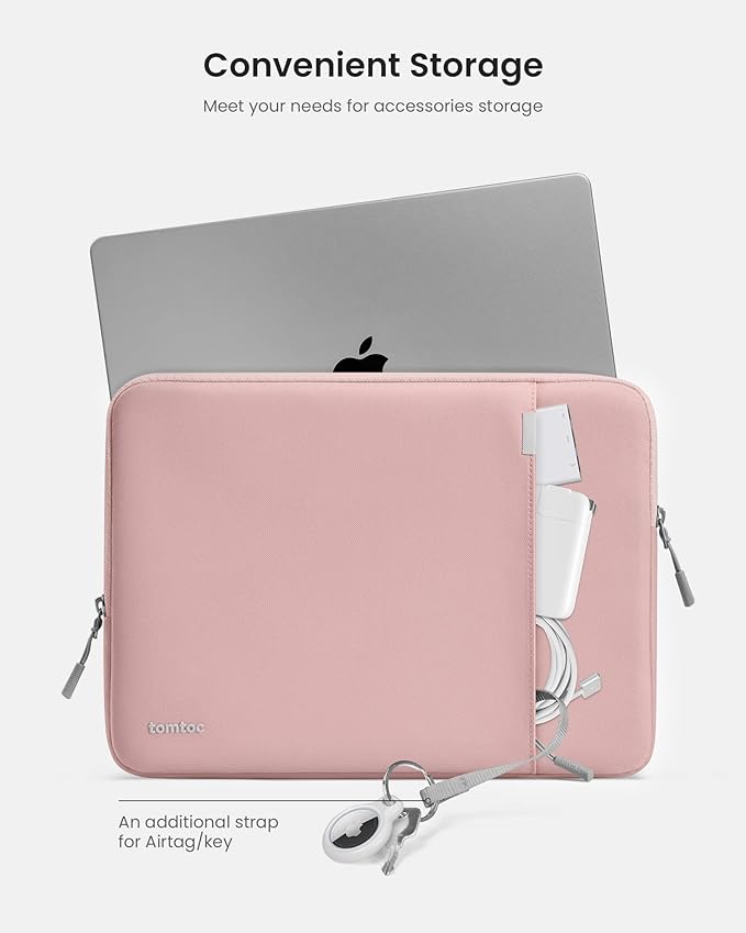 tomtoc 360° Protective Laptop Sleeve for 15-inch MacBook Air M4/A3241 2025, M3/A3114 2024, M2/A2941 2023, 15-inch MacBook Pro A1990 A1707, Dell XPS 15 Plus Laptop, Water-Resistant Computer Case Bag