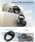 Magnetic Phone Grip, Removable Loop Grip with Soft Finger Strap, Silicone Phone Ring Holder for Back of Phone for iPhone 16/15/14/13/12 Pro Max/Plus, Black