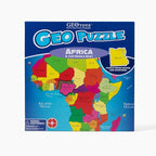 Geotoys GeoPuzzle, Africa and Middle East Shaped Jigsaw Puzzle, 65 Pc Geography Puzzle, Map Puzzle - Jigsaw Puzzles for Kids Ages 6-9 Years Old