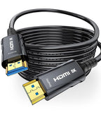 Long 8K Fiber Optic HDMI Cable 150FT - High-Speed HDMI Cord 48Gbps,8K 60Hz，4K 120Hz，HDCP 2.2&2.3，HDR10 - Compatible with HDTV/Monitor/Projector