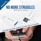 SABRENT 22AWG USB 3.0 Extension Cable A Male to A Female [White] 3 Feet (CB-303W)