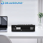 6-Channel Professional Audio Mixer, FX-6usb Mixing Console with XLR Inputs, Bluetooth, 99 DSP Effects, MP3, USB Interface for Podcast, Music, Recording, PC 13.39"x3.54"x12.60"inches
