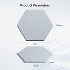 12 Pack Acoustic Panels Self Adhesive Sound Proof Foam, High Density Sound Acoustic Foam Panel, 12X10.23X0.4 Inch Hexagon Wall Panels in Home,Office,Reccording Room,Studio(Blue Gray)