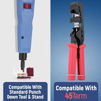 Everest 45° Angled RJ45 Cat6A Keystone Jacks 10-Pack in Red - Slim Profile Female RJ45 Connectors - Cat 6A Keystone Jack - Compatible with 45° Angled Speed Termination Tool - 45Term (B0BL3GS7ZY)