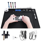 Anti Static Mat Includes ESD Wristband and Grounding Wire and Grounding Plug for Electronics Repair, Premium Heat Resistant ESD Safe Soldering Mat (17.7" x 13.6")