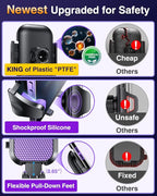 [Pro Version] VANMASS Universal Car Phone Mount [Super Suction Cup] Dashboard Phone Holder, Handsfree Windshield Dash Vent Phone Holder Car, Compatible for iPhone 16 15 14 13 Samsung LG & Truck,Purple