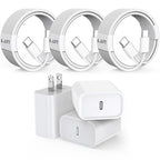iPhone 16 15 Pro Charger Fast Charging,20W Fast USB C Charger Block 3Pack USBC Type C Fast Charging 6FT Woven Charge Cable for Apple iPhone16 Pro Max/16e/16 Pro/16 Plus/15/15 Pro Max/iPad Pro/AirPods