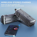 comiso Bluetooth Speaker, 5.3 Rugged Portable Speaker with 20W Stereo Sound, Speakers Bluetooth Wireless IPX7 Waterproof, 24H Playtime, Small Speakers with Deep Bass for Home, Outdoor, Beach, Travel