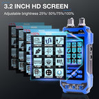 11 In 1 Network Cable Tester with 60000 Digit Multimeter 7 Wavelengths OPM 10Km/10mW VFL 600M Measurable Length 100 Records Tool Kit for CAT5 CAT6 Telephone Ethernet RJ11 RJ45 PoE Wire Tracer NCV,Blue