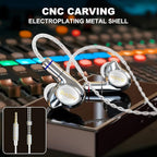 BASN Metalen PRO 4 Drivers in-Ear Monitors Headphones for Musicians, Noise Isolating Enhanced Bass Sound Earphones with CNC Metal Craft Shell, Wired Upgraded Detachable MMCX Cables(White)