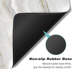 Extended Gaming Mouse Pad, XXL Large Desk Pad 30 x 14 Inch, Big Computer Keyboard Mousepad, Waterproof Mouse Mat with Stitched Edges and Non-Slip Base for Women Office Gaming, White Marble
