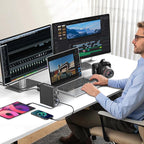 ACASIS USB C Docking Station Dual Monitor,16-in-1 Laptpop Docking Station with 2* HDMI,VGA,2.5G Ethernet,SD/TF,10Gbps USB-C 3.1,3.5mm Audio,PD100W,USBC Hub for MacBook/Dell/Lenovo/HP/ThinkPad (Black)