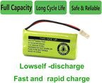 Kruta BT166342 BT266342 Battery 2.4V 800mah Replacement Battery Pack Compatible with for BT183342 BT283342 BT162342 BT262342 VTech CS6114 CS6419 CS6719 at&T EL52300 CL80111 Cordless Phone (Pack 4)