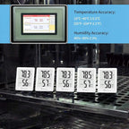 DOQAUS Indoor Thermometer [3 Packs], Humidity Gauge Room Thermometer for Home, Digital Hygrometer, Accurate Temperature Humidity Monitor Meter for House, Office, Greenhouse, Home White (2.3X1.8inch)