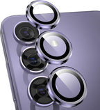 YWXTW Camera Lens Protector for Samsung Galaxy S24 Plus Accessories, 9H Tempered Glass Metal Individual Ring Camera Cover Screen Protector for S24 Plus, Case Friendly, Anti Scratch (Cobalt Violet)