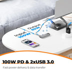 Tobenone Laptop Docking Station Stand for MacBook Pro/Air/Dell/HP/Surface/Lenovo, Mac Docking Station with 4K HDMI, USB 3.0, RJ45, PD 3.0, USB C Laptop Stand Hub for Desk with 360 Rotating Base Grey