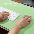 Aothia Leather Desk Pad Protector, Office Desk Mat, Large Mouse Pad, Non-Slip PU Leather Desk Blotter, Laptop Desk Pad, Waterproof Desk Writing Pad for Office and Home (48"x17", Foam Green)