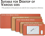 Large Cork Desk Mat - 47.2"x 17" Desk Pad for Office and Home - Ideal for Large Mouse Pad and Desk Mats on Top of Desks(Orange)